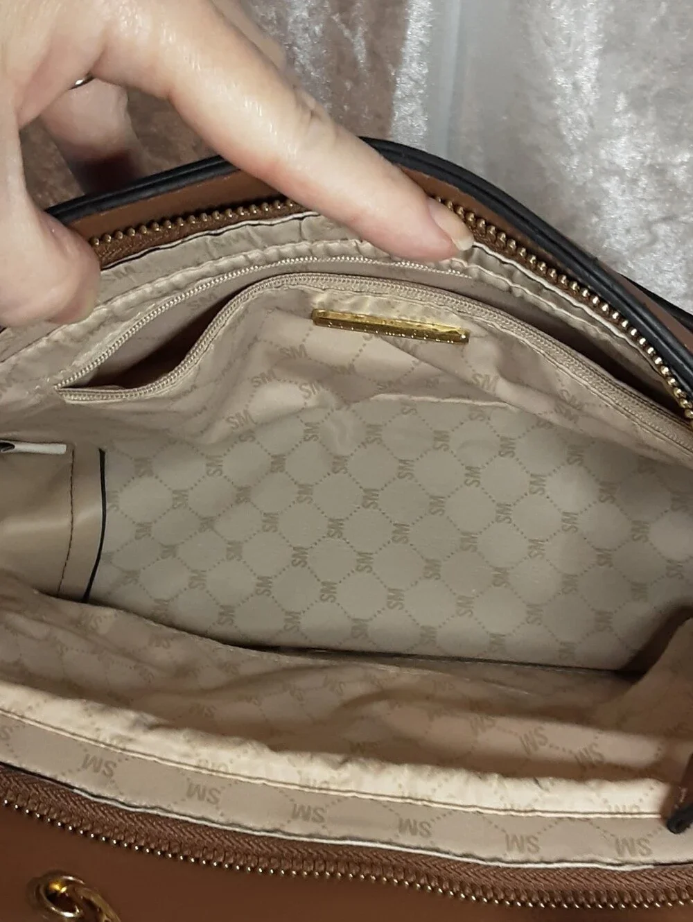 Steve Madden Brown Structured Bevelyn Bag